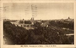 Paris CPA Panorama sur la Seine 