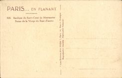 Paris CPA Basilique du Sacre Coeur de Montmartre Statue de la Vierge du bacn d'oeuvre