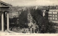 Paris CPA Le boulevard de la madeleine