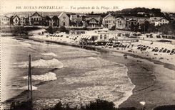 Royan Pontaillac CPA Ansicht des Strandes