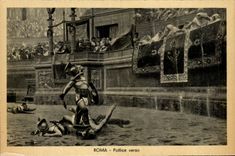 Italy Italia Roma CPA It Colosseo Organizes back (gladiator gladiator)