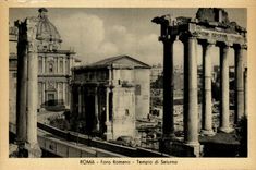 Italy Italia Roma CPA Foro Romano Templo di Saturno