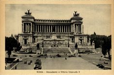 Italy Italia Roma CPA Monumento has Vittorip Emanuele II