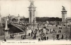 Paris - 7 - Bridge Alexandre III - CPA