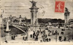 Paris - 7 - Bridge Alexandre III - CPA