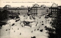 Paris - 10 - Together of the Place of Republic CPA