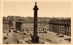 Paris - 1 - Place et Colonne Vendome CPA 