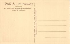 Paris - 4 - Notre Dame et Statue Ste Genevieve CPA 