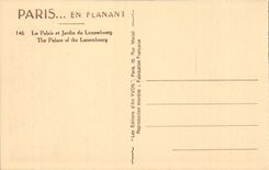 Paris - 6 - the Palate and Garden of Luxembourg CPA