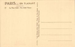 Paris - 7 - the Tower Eiffel - The Eiffel Tower CPA