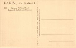 Paris - 9 - Carrefour Richelieu Drouot - Boulevards des Italiens et Haussmann CPA 