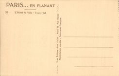 Paris - 4 - L'Hotel de Ville CPA 