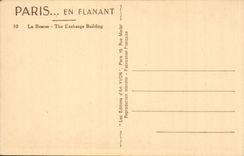 Paris - 2 - the Stock Exchange - The Exchange Building - Stock Exchange CPA