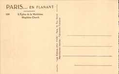 Paris - 8 - the Church of Madeleine CPA