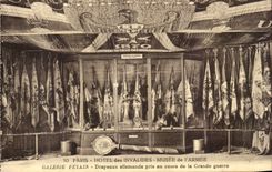 Paris - 7 - Hotel of Invalides - Museum of the Army - the Flags German taken during Large War CPA
