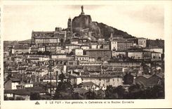 Puy - View - the Cathedral and the Rock Crow - CPA