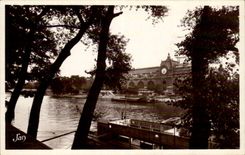 Paris - 7 - Train station of Orsay and the Seine - CPA
