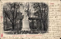 Paris - 6 - Garden of Luxembourg - Monument of Leconte de Lisie - CPA