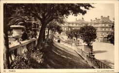 Paris - 6 - Garden of Luxembourg - Illustration - CPA