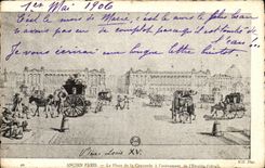 Paris - 8 - Place of the Harmony - Old Paris - Place Louis XV - illustration - CPA