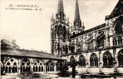 Bayonne - the Cloister and the Cathedral - CPA