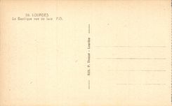 Lourdes - Basilica - Front view - CPA