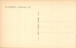 Lourdes - the Basilica - sheep - sheep CPA