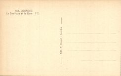 Lourdes - the Basilica - Gave CPA