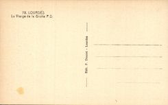 Lourdes - the Virgin of Cave CPA