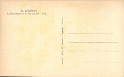 Lourdes - the Basilica and the Peak of Jer CPA