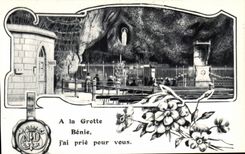 Lourdes - To remember With the Blessed Cave I have request for you CPA