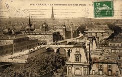 Paris - 1 - Le Panorama des Sept Ponts - Tour Eiffel - Eiffel Tower - CPA 