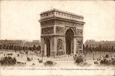 Paris - 8 - Arc de Triomphe and the Place of Etoile - CPA