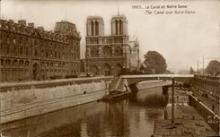 Paris - 4 - Le Canal et Notre Dame - CPA 