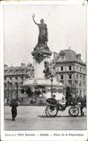 Paris - 10 - Place of the Republic - Collection Small Newspaper - car - CPA