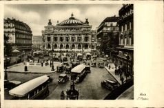 Paris - 9 - L'Opera - autobus CPA 
