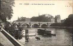 Paris - 1 - Le Pont Neuf et vue de la Cite - CPA 