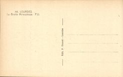 Lourdes - the Miraculous Cave - CPA