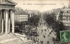 Paris - 8 - Boulevard of Madeleine CPA