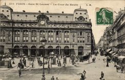 Paris - 8 - Train station Saint Lazare - Court of Le Havre - CPA