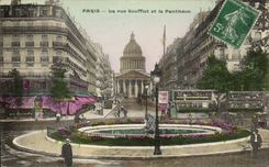 Paris - 5 - the Street Souffot and the Pantheon CPA