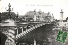 Paris - 7 the Bridge Alexandre III - CPA