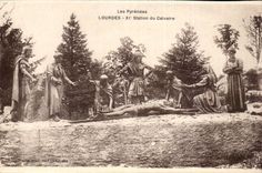 Lourdes - XI Station of Martyrdom CPA