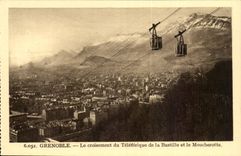 Grenoble - die uberfahrt von Teleferic der Bastille und des Moucherotte CPA