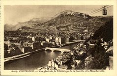 Grenoble - Ansicht - das Teleferic - Bastille und Moucherotte CPA