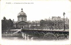 Paris - L'Institut et le Pont des Arts - CPA 