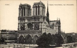 Paris - 4 - L'Eglise de Notre Dame - CPA 