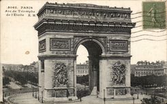 Paris - 8 - Arc de Triomphe and Etoile - CPA