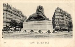 Paris - 14 - Lion of Belfort CPA