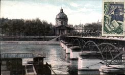 Paris - 1 - L'Institut et Pont des Arts - CPA 